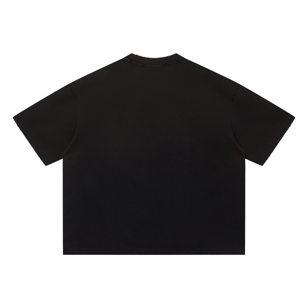 Light Sun Fade Distressed Boxy Tee