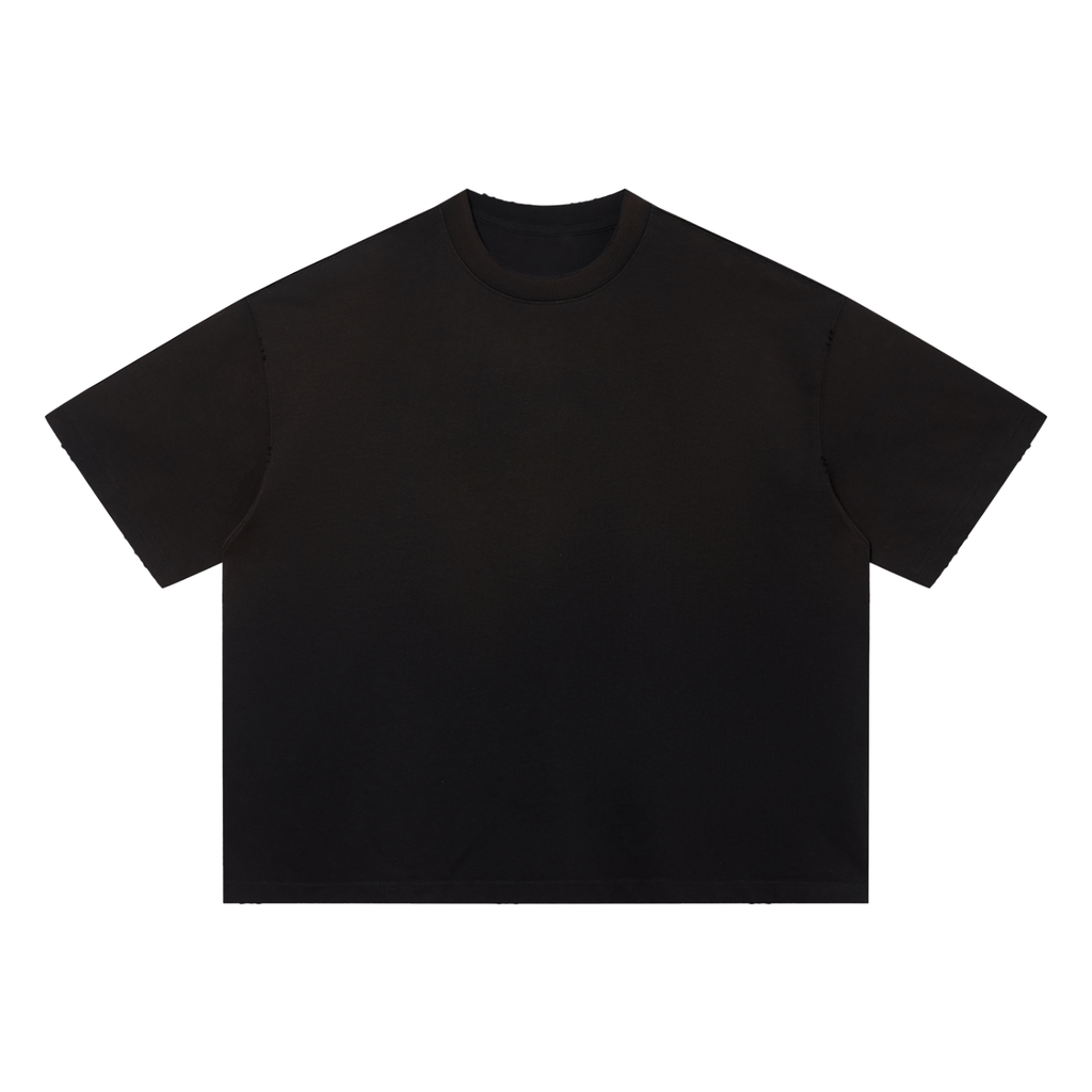 Light Sun Fade Distressed Boxy Tee
